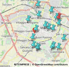 Mappa Via Giardini Pietro, 41124 Modena MO, Italia (2.16)