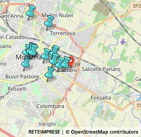 Mappa Via Benedetto Marcello, 41122 Modena MO, Italia (1.88667)