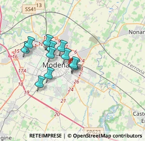 Mappa Via Livio Borri, 41122 Modena MO, Italia (2.88727)