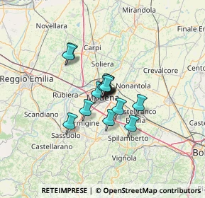Mappa Via Don Celestino Cavedoni, 41124 Modena MO, Italia (7.06667)