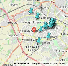Mappa Via Placido Rizzotto, 41126 Modena MO, Italia (1.8575)