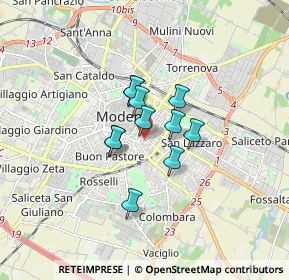 Mappa Via Schedoni Bartolomeo, 41124 Modena MO, Italia (1.02909)