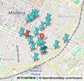 Mappa Via Schedoni Bartolomeo, 41124 Modena MO, Italia (0.381)
