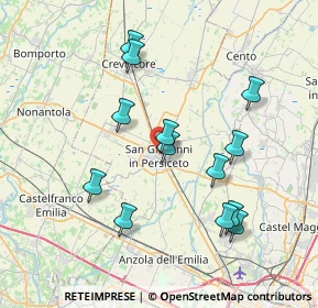 Mappa Via Guglielmo Marconi, 40017 San Giovanni In Persiceto BO, Italia (7.43923)