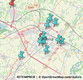 Mappa Viale Barozzi Jacopo, 41124 Modena MO, Italia (3.21909)