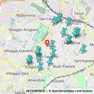 Mappa Via Francesco Stringa, 41124 Modena MO, Italia (1.0285)