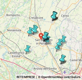 Mappa Piazza II Giugno, 40017 San Giovanni in Persiceto BO, Italia (6.4385)