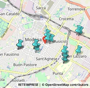 Mappa Largo Garibaldi, 41124 Modena MO, Italia (0.90375)
