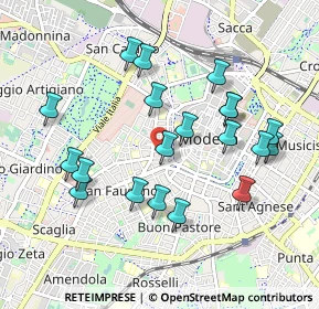 Mappa Via Luigi Riccoboni, 41124 Modena MO, Italia (0.9545)