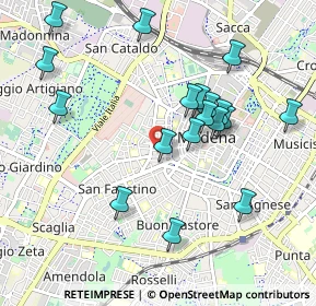 Mappa Via Luigi Riccoboni, 41124 Modena MO, Italia (0.99611)