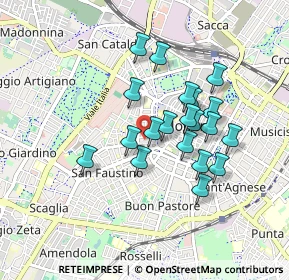 Mappa Via Luigi Riccoboni, 41124 Modena MO, Italia (0.738)