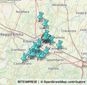 Mappa Via Luigi Riccoboni, 41124 Modena MO, Italia (9.37)