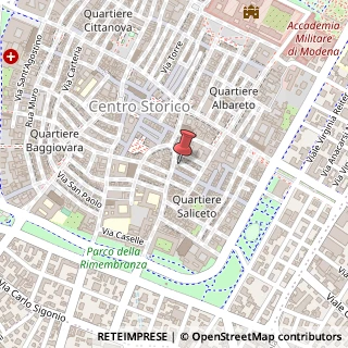 Mappa Via dei Tintori, 25, 41121 Modena, Modena (Emilia Romagna)