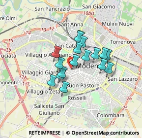 Mappa Via Carlo Marozzo, 41124 Modena MO, Italia (1.22176)