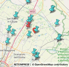 Mappa Via Savena Inferiore, 40052 Baricella BO, Italia (9.4415)