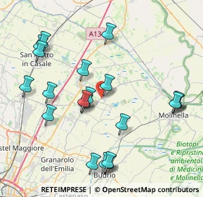 Mappa Via Savena Inferiore, 40052 Baricella BO, Italia (8.8575)