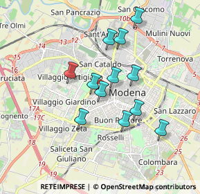 Mappa Via Benjamin Franklin, 41124 Modena MO, Italia (1.51333)