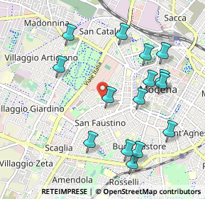 Mappa Via Benjamin Franklin, 41124 Modena MO, Italia (1.08067)