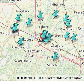 Mappa Via Benjamin Franklin, 41124 Modena MO, Italia (15.3835)