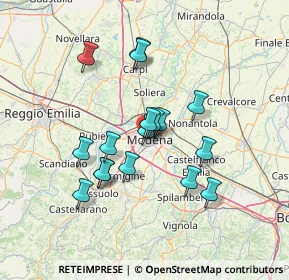 Mappa Via Benjamin Franklin, 41124 Modena MO, Italia (11.88471)