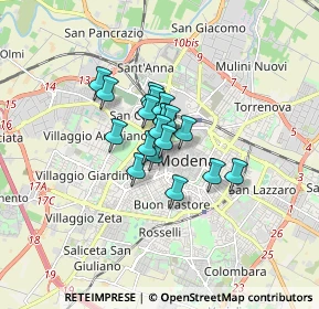 Mappa CAP, 41124 Modena MO, Italia (0.90895)