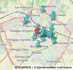 Mappa CAP, 41124 Modena MO, Italia (1.31526)