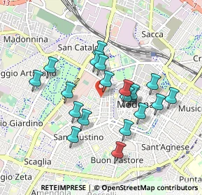 Mappa CAP, 41124 Modena MO, Italia (0.807)