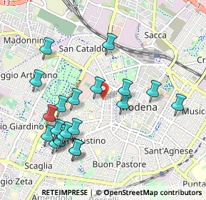 Mappa CAP, 41124 Modena MO, Italia (1.049)