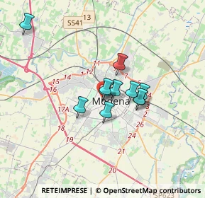 Mappa CAP, 41124 Modena MO, Italia (2.33818)