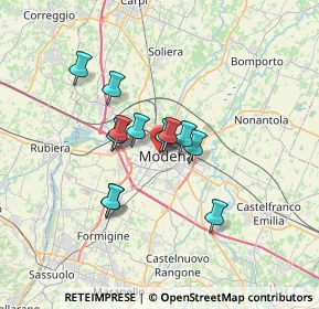 Mappa CAP, 41124 Modena MO, Italia (5.0925)