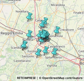 Mappa Via Cagnoli Jacopino, 41124 Modena MO, Italia (7.75158)