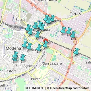 Mappa Modena, 41122 Modena MO, Italia (1.013)
