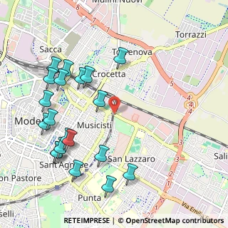 Mappa Modena, 41122 Modena MO, Italia (1.216)