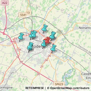 Mappa Modena, 41122 Modena MO, Italia (2.33364)