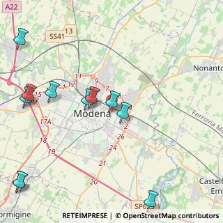 Mappa Modena, 41122 Modena MO, Italia (5.50636)