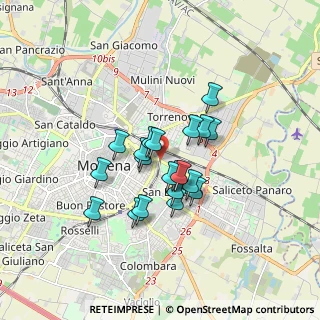 Mappa Modena, 41122 Modena MO, Italia (1.2705)