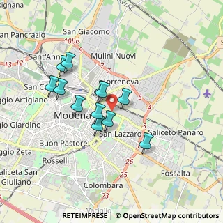 Mappa Modena, 41122 Modena MO, Italia (1.45667)