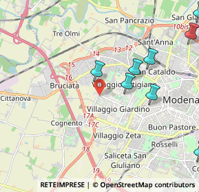 Mappa Via Antonio Pignedoli, 41126 Modena MO, Italia (3.17545)