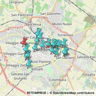 Mappa Via Santa Margherita, 41121 Modena MO, Italia (1.339)