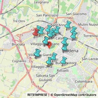 Mappa Str. San Faustino, 41126 Modena MO, Italia (1.4285)