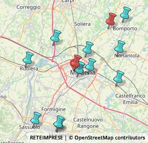 Mappa Via Pitagora, 41126 Modena MO, Italia (8.68923)