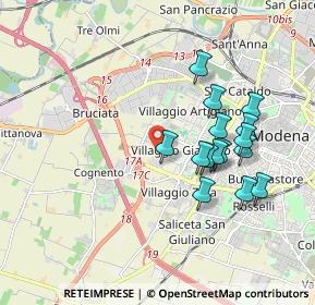 Mappa Via Aristotele, 41126 Modena MO, Italia (1.74333)