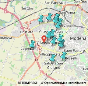 Mappa Via Aristotele, 41126 Modena MO, Italia (1.52188)