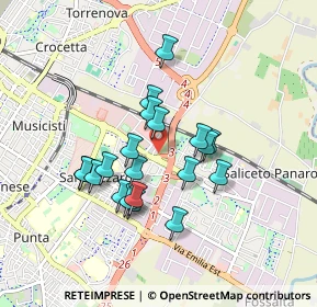 Mappa Strada Fossa Monda Centro, 41122 Modena MO, Italia (0.732)