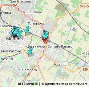 Mappa Strada Fossa Monda Centro, 41122 Modena MO, Italia (2.22231)