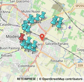 Mappa Strada Fossa Monda Centro, 41122 Modena MO, Italia (1.8005)