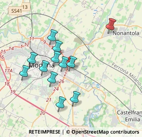 Mappa Via Franco Busani, 41122 Modena MO, Italia (3.41333)