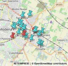 Mappa Via Franco Busani, 41122 Modena MO, Italia (1.5405)