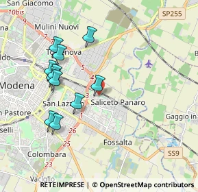 Mappa Via Franco Busani, 41122 Modena MO, Italia (1.88)