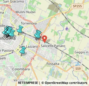Mappa Via Franco Busani, 41122 Modena MO, Italia (2.81846)